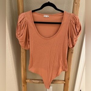Free People, Women’s Bodysuit, Peach, Small